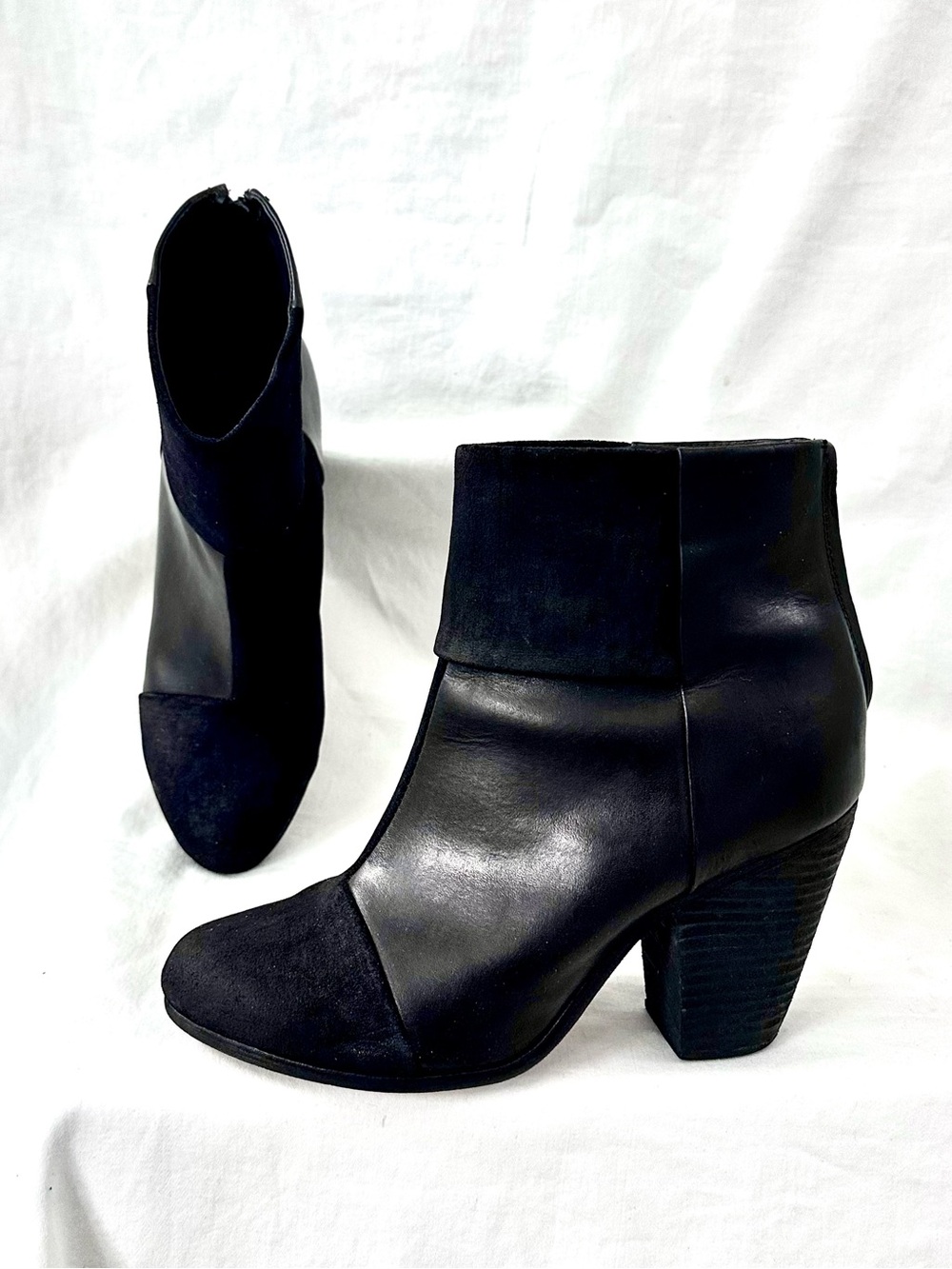 rag & bone Classic Newbury Oil Rubbed Suede & Leather Ankle Boot
